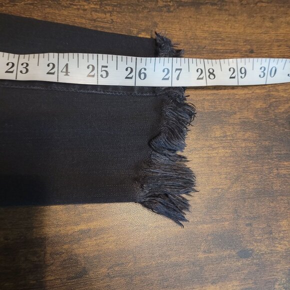 American Eagle Jeans 6 R Jegging Super Low Super StretchX4 Fringe Hem Black Wash - Picture 10 of 12